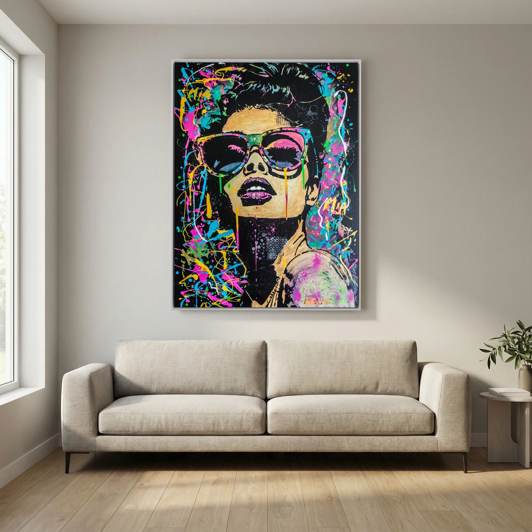 Mia print on canvas