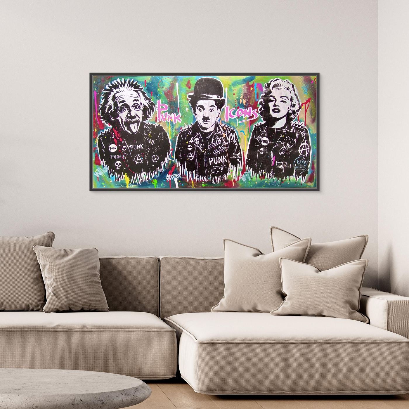 Punk Icons print on canvas