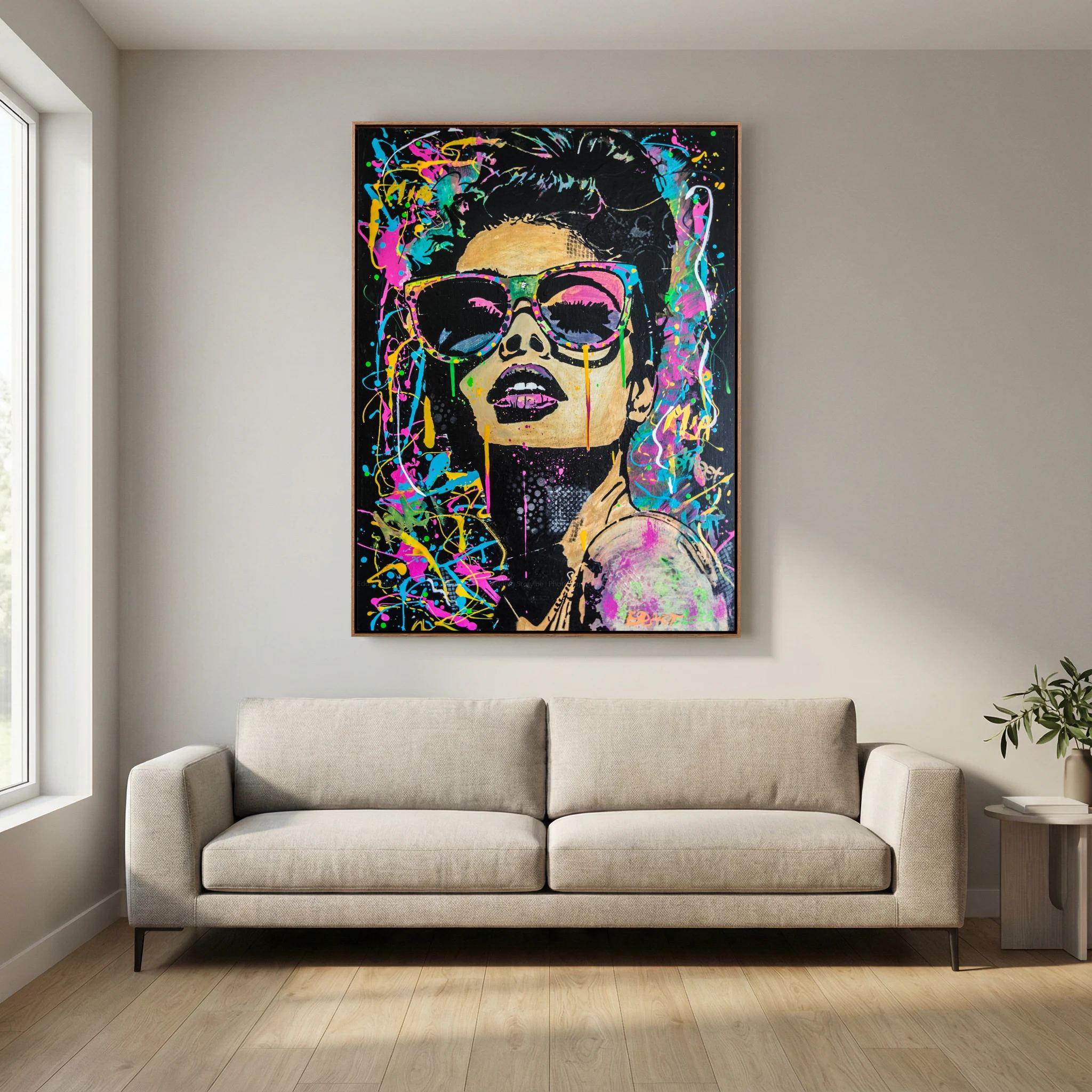 Mia print on canvas