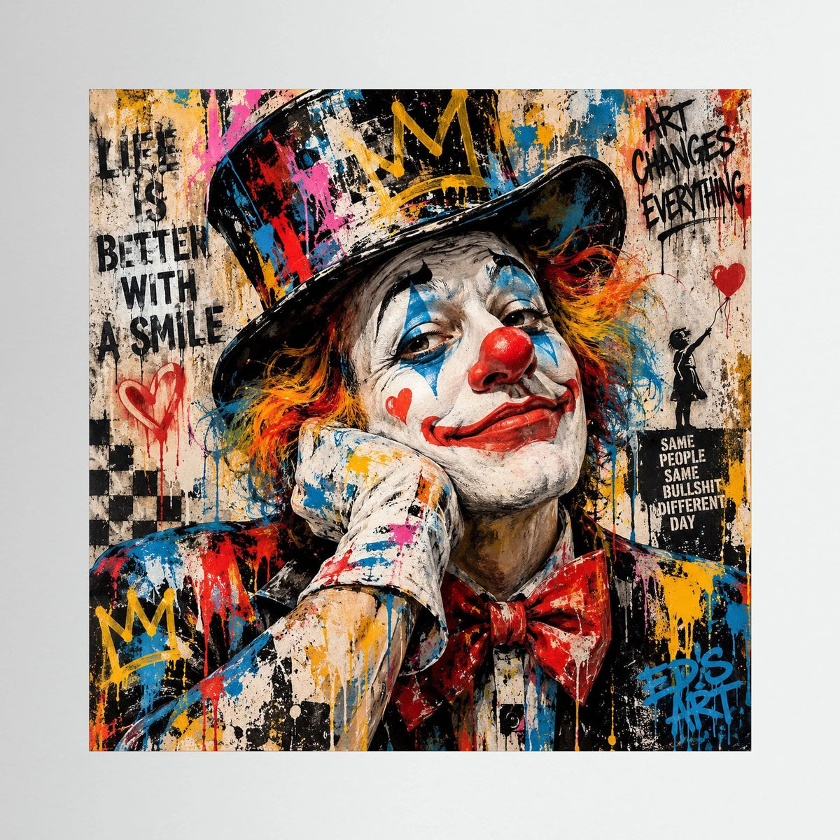 Joy The Rebel print on canvas