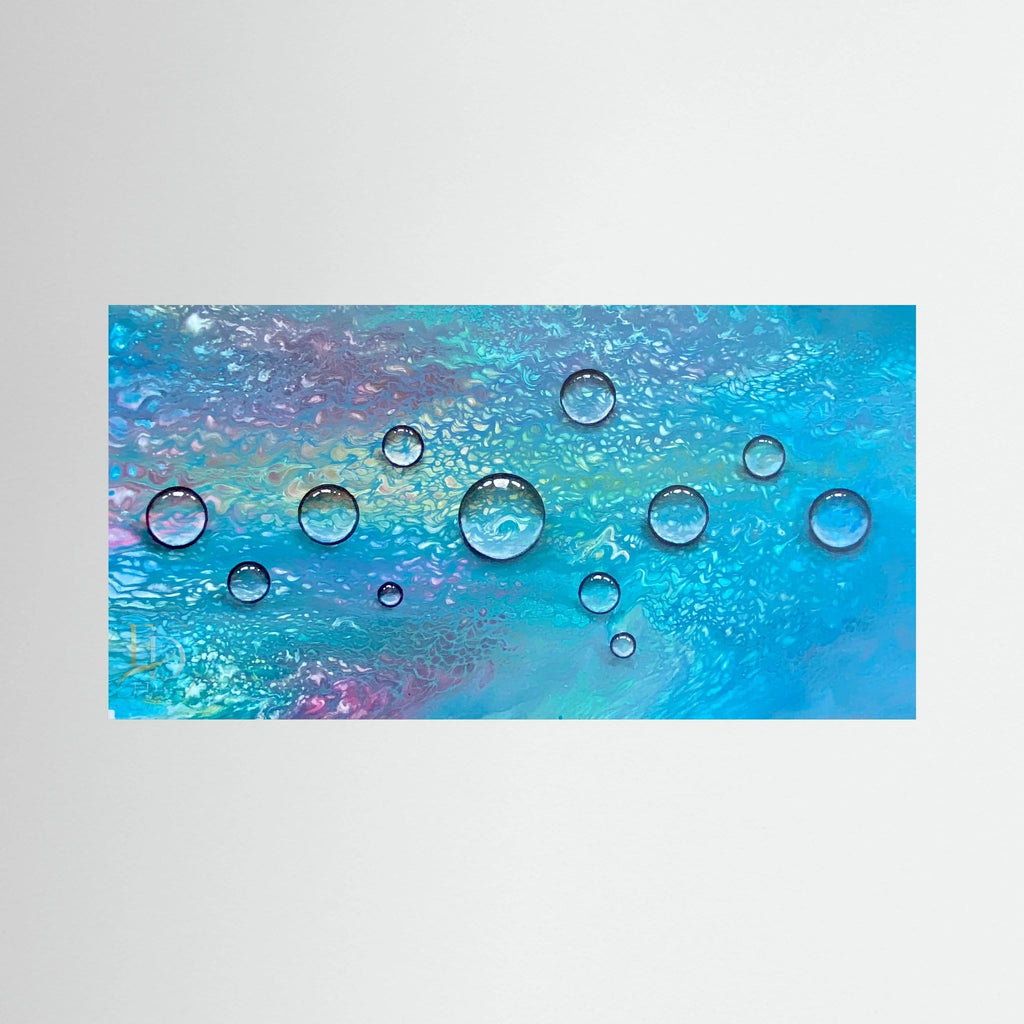 Waterdrops print on canvas