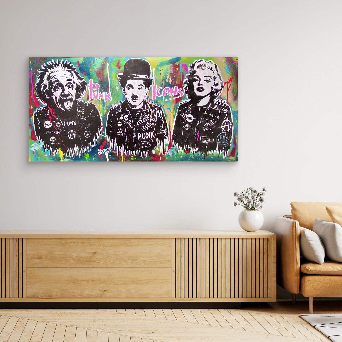 Punk Icons print on canvas