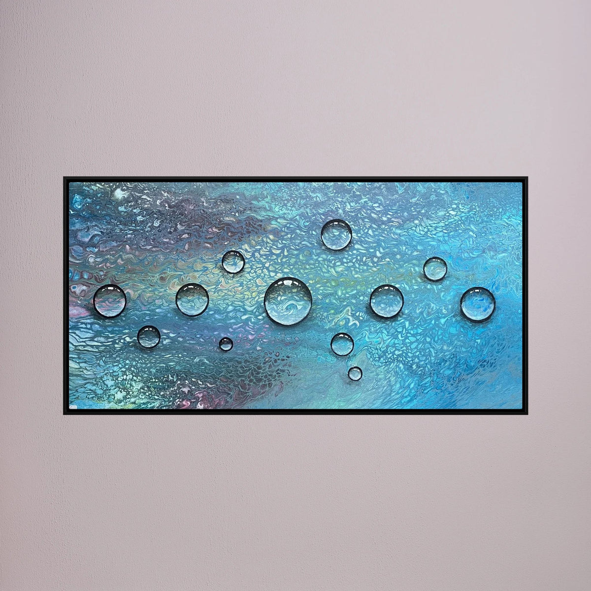 Waterdrops print on canvas