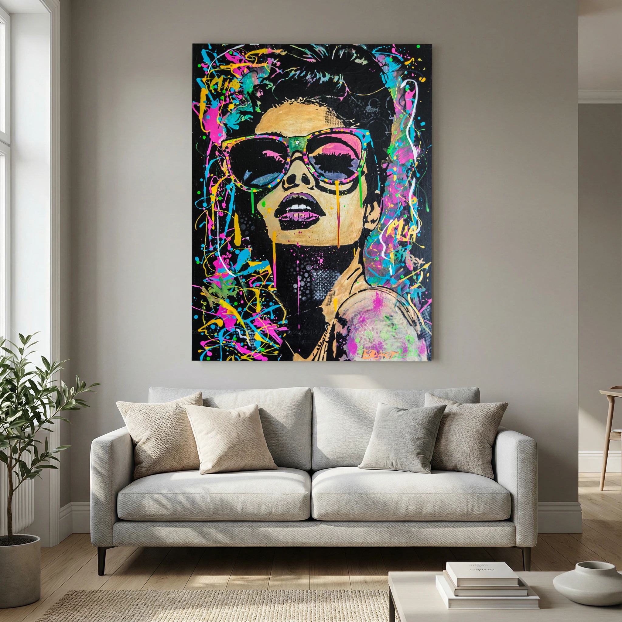 Mia print on canvas