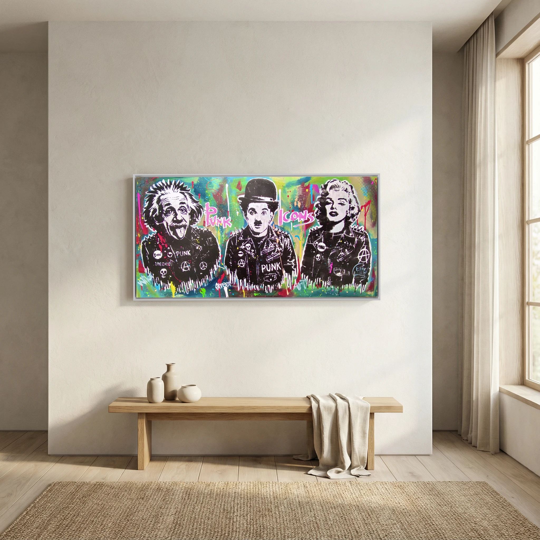 Punk Icons print on canvas