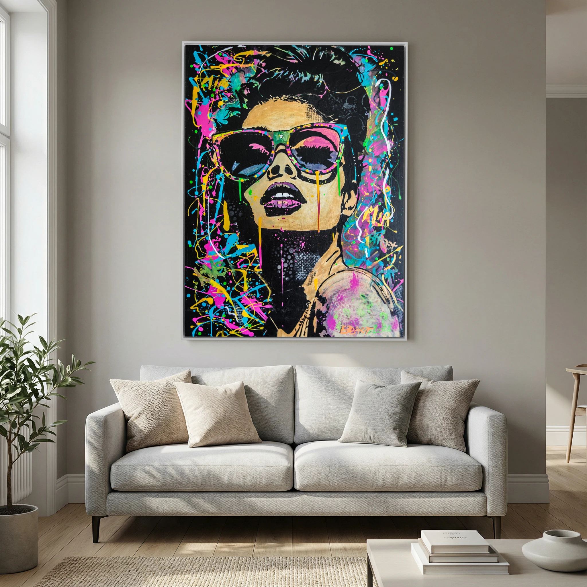 Mia print on canvas
