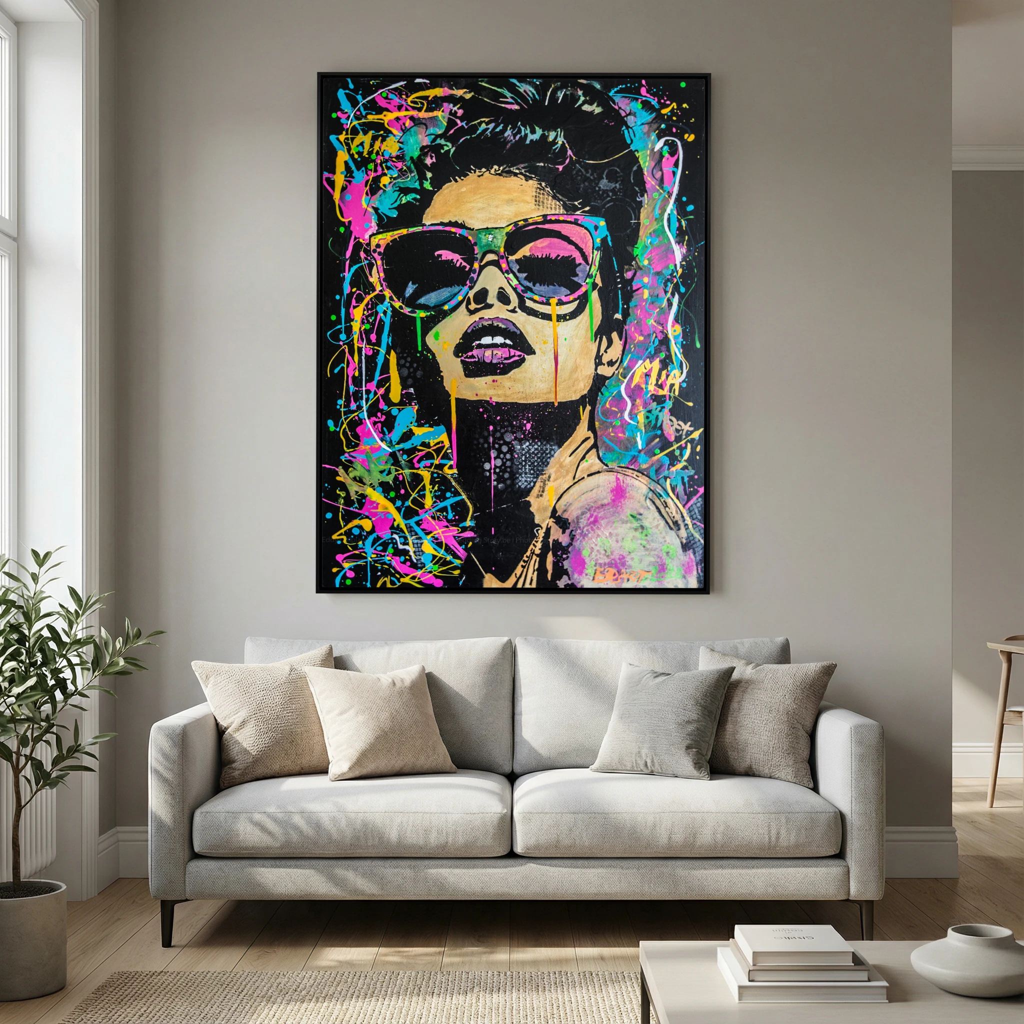 Mia print on canvas