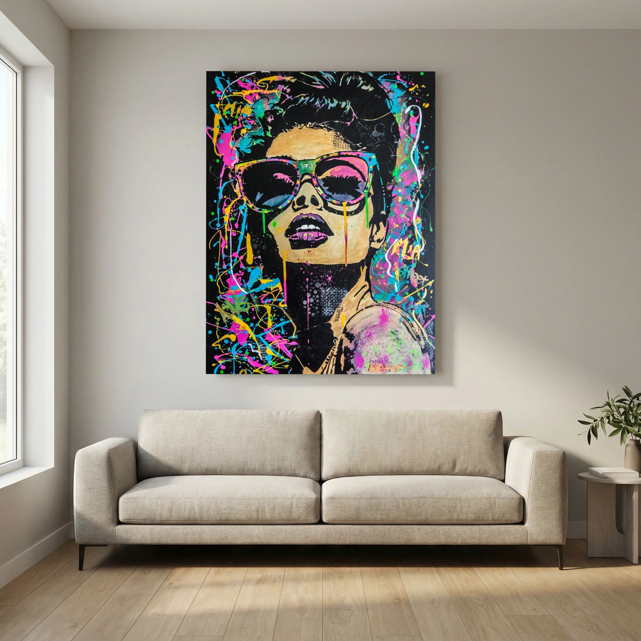 Mia print on canvas
