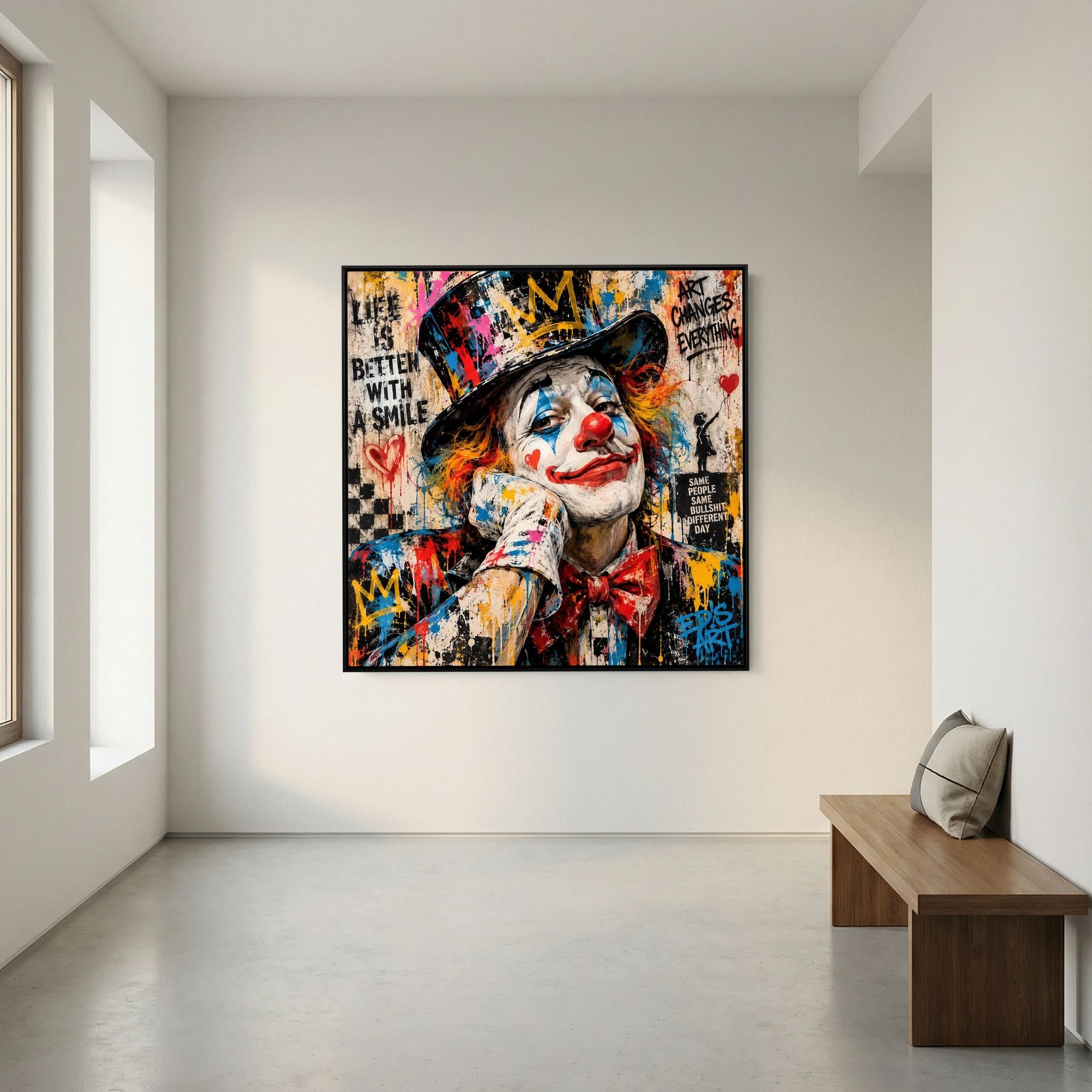 Joy The Rebel print on canvas