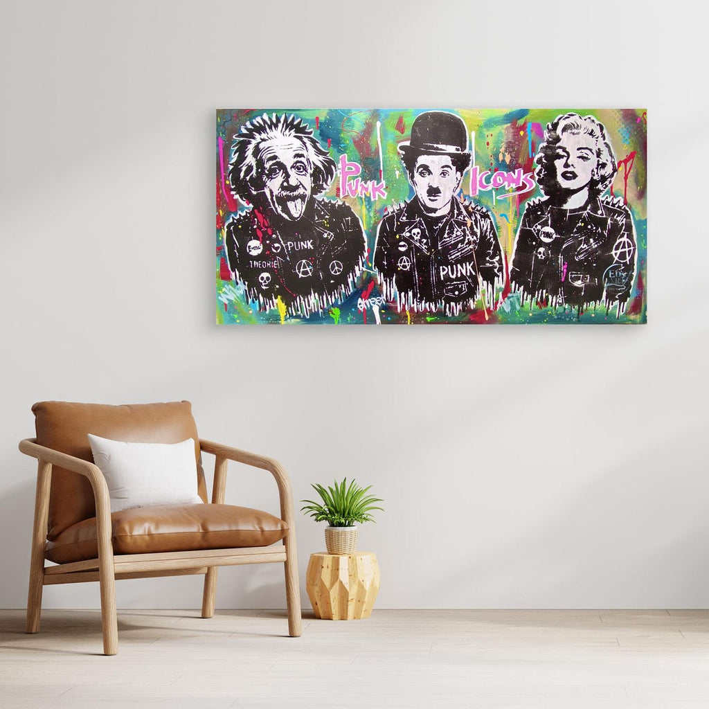 Punk Icons print on canvas