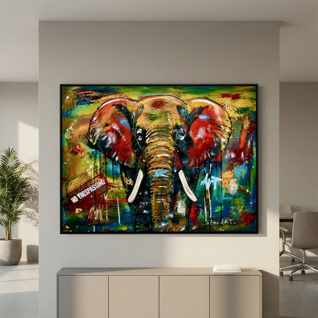 No Trespassing print on canvas