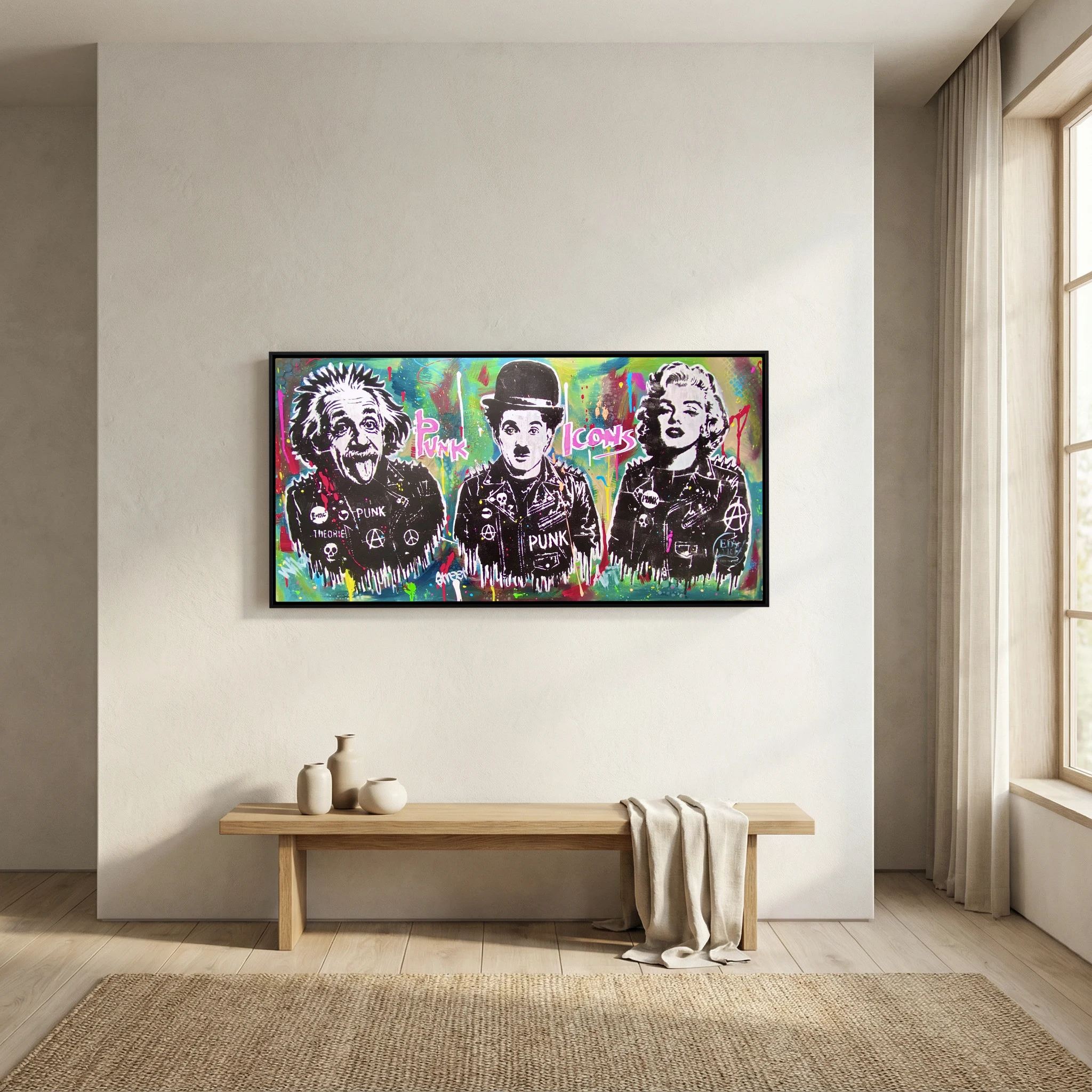Punk Icons print on canvas
