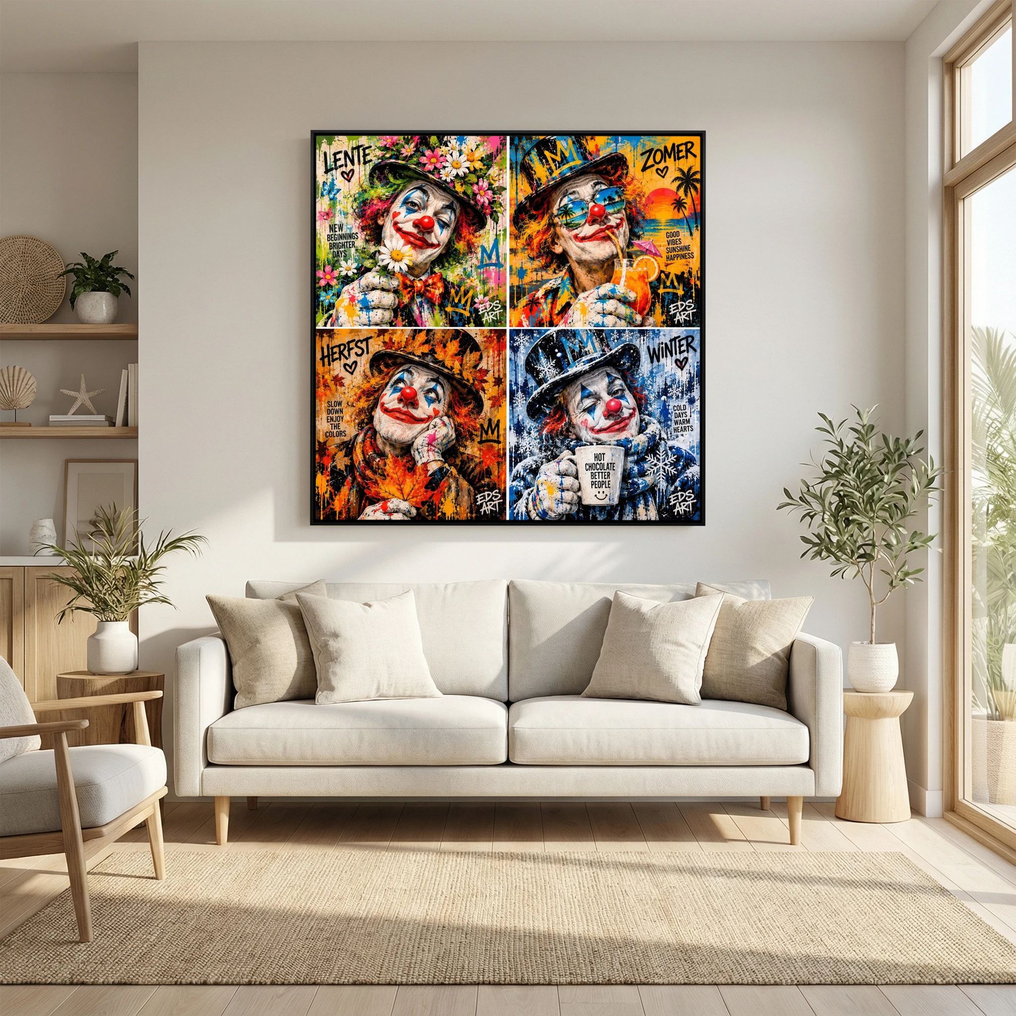 Four Seasons of Joy - print on canvas