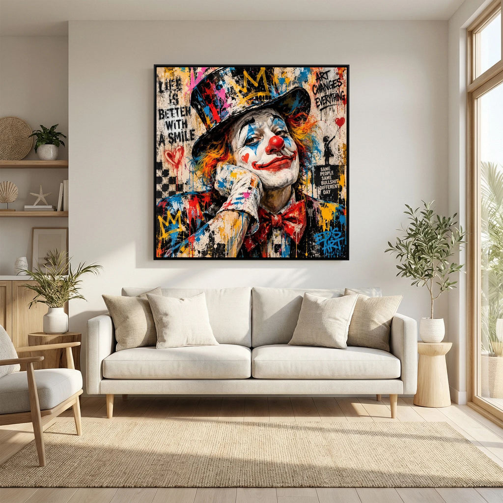 Joy The Rebel print on canvas